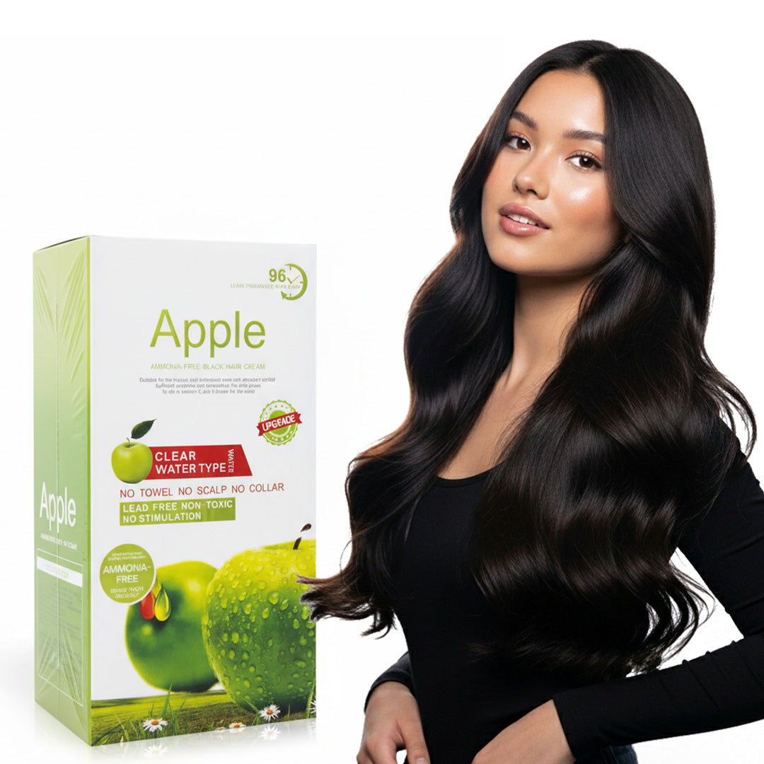 Apple Natural Black Hair Color | Ammonia Free | 500 ML-500ML Pack