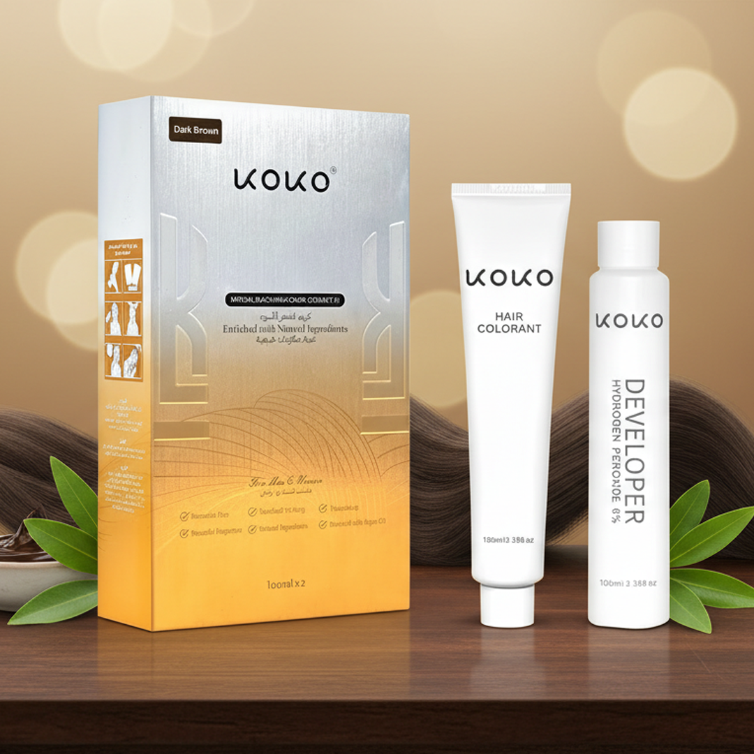 KOKO Dark Brown Hair Color - Long-Lasting Nourishing Dye